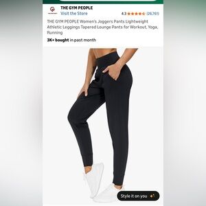 The Gym People Women's Black Joggers